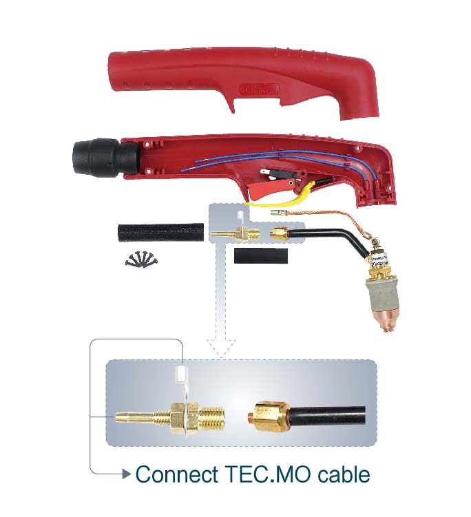 Without HF  GUN HEAD HANDLE KIT + ACCESSORIES (WITH NO CONNECTOR CABLE)